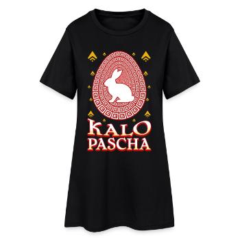 Kalo Pascha Joyeuses Pâques Pâques grecques - Robe T-shirt Femme - noir - Devant