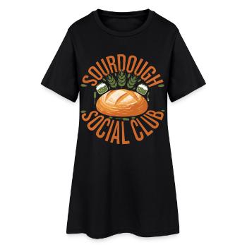 Ère du boulanger de pain au club social de levain - Robe T-shirt Femme - noir - Devant