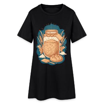 Levain pâtisser pâtisserie Baker Levain - Robe T-shirt Femme - noir - Devant