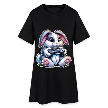 Joueur avec manette - Robe T-shirt Femme - noir - Devant
