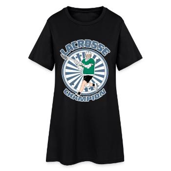 Joueur de crosse - Robe T-shirt Femme - noir - Devant