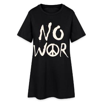 NO WAR – Statement for peace against war - Women’s T-Shirt Dress - black - Front