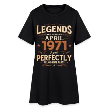 55e anniversaire cadeau Mari avril 1971 Légendaire - Robe T-shirt Femme - noir - Devant