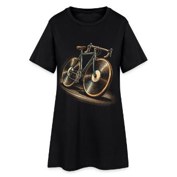 Vinyl Collectible Record Collector Vinyl Records Bicycle - Women’s T-Shirt Dress - black - Front