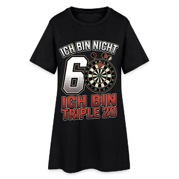 60. Geburtstag Dart Triple 20 - Frauen T-Shirt-Kleid - Schwarz - Vorne