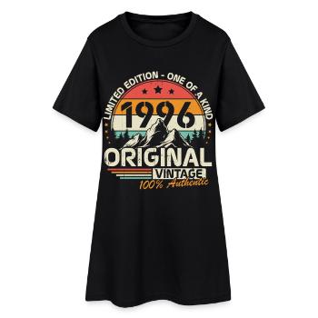 1996 Original Vintage Birthday Gift - Women’s T-Shirt Dress - black - Front