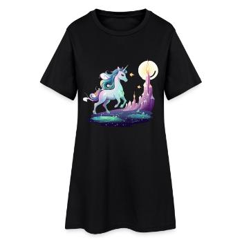 Rêve de la Licorne de la Tour Lunaire - Robe T-shirt Femme - noir - Devant