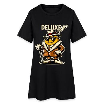 Deluxe Dapper Feather Typ - Frauen T-Shirt-Kleid - Schwarz - Vorne