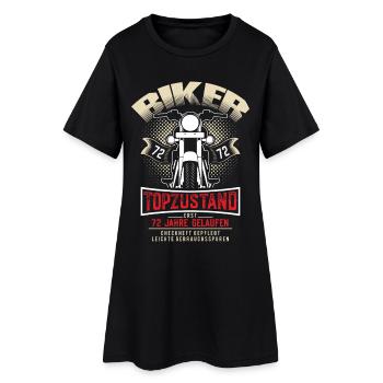 72. Geburtstag Motorradfahrer Motorrad - Frauen T-Shirt-Kleid - Schwarz - Vorne