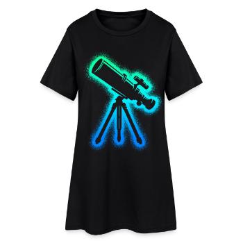 Télescope Astronome Hommes Enfants Garçons Astronomie - Robe T-shirt Femme - noir - Devant