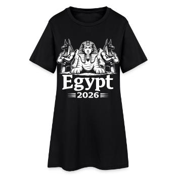 Égypte 2026 Sphinx Pharaoh Pyramides Tour d’Égypte - Robe T-shirt Femme - noir - Devant