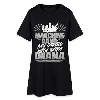 Spielmannszug Blaskapelle Cardio With Extra Drama - Frauen T-Shirt-Kleid - Schwarz - Vorne