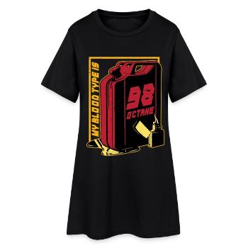 Course automobile Sport Mon groupe sanguin est de 98 octane - Robe T-shirt Femme - noir - Devant