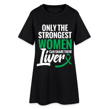 Chirurgie de transplantation par donneur de foie Récupération du foie - Robe T-shirt Femme - noir - Devant