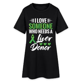 Soutien au don de foie Donneur d’organes Foie - Robe T-shirt Femme - noir - Devant