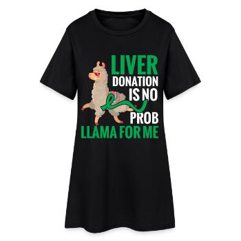 Sensibilisation au don d’organes par donneur de foie Foie - Robe T-shirt Femme - noir - Devant