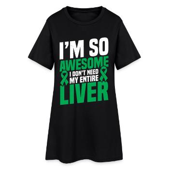 Don de foie Greffe d’organe de lama Donneur de foie - Robe T-shirt Femme - noir - Devant