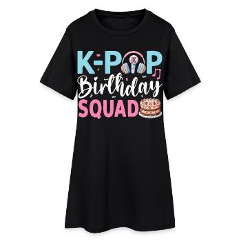 K-Pop Birthday Squad - Frauen T-Shirt-Kleid - Schwarz - Vorne