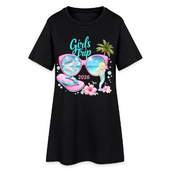 Girls Trip 2026 Cruise Vacation - Women’s T-Shirt Dress - black - Front