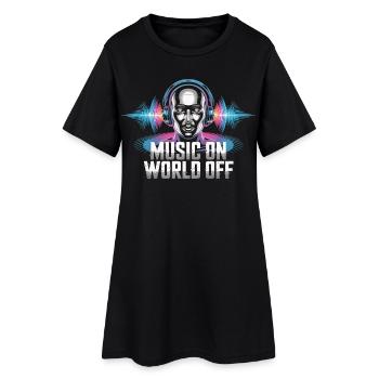 Musik Lover T-Shirt – Music On World Off - Robe T-shirt Femme - noir - Devant