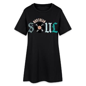 Vinyle de musique soul du Nord - Robe T-shirt Femme - noir - Devant