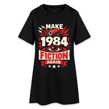 Créez à nouveau la fiction de 1984 - Robe T-shirt Femme - noir - Devant