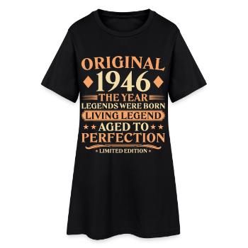 Original 1946 Legend – 80th Birthday Vintage - Women’s T-Shirt Dress - black - Front