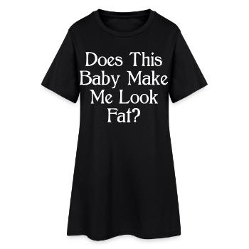 Est-ce que ce bébé me fait paraître gros - Robe T-shirt Femme - noir - Devant