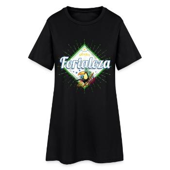 Fortaleza Brasilien Tukan Retro Ceará Souvenir - Frauen T-Shirt-Kleid - Schwarz - Vorne