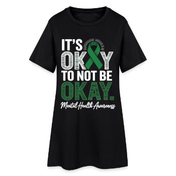 Sensibilisation à la santé mentale – C’est normal, pas acceptable - Robe T-shirt Femme - noir - Devant