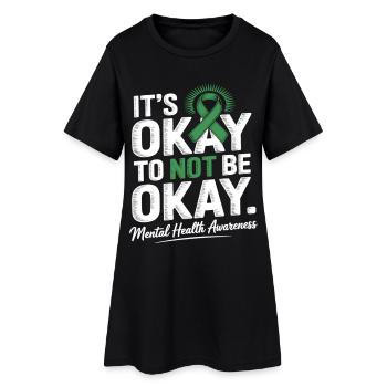 Sensibilisation à la santé mentale – C’est normal, pas acceptable - Robe T-shirt Femme - noir - Devant