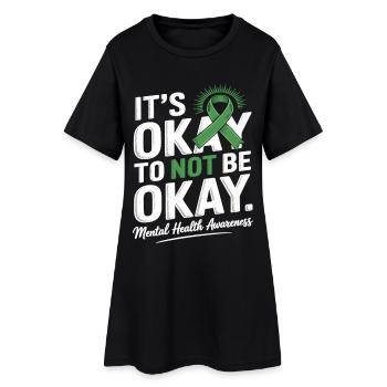 Sensibilisation à la santé mentale – C’est normal, pas acceptable - Robe T-shirt Femme - noir - Devant