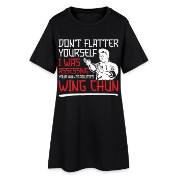 Wing Chun Girl Kung Fu Lesson Training Wing Chun - Women’s T-Shirt Dress - black - Front