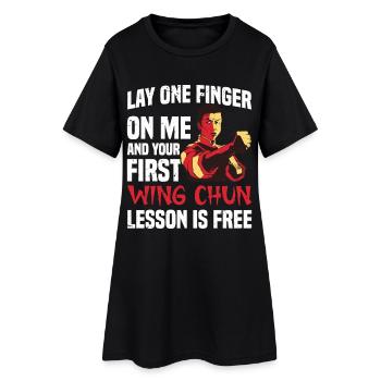  Wing Chun Kung Fu Training Lesson Teacher Wing - Women’s T-Shirt Dress - black - Front