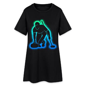 Curling hommes Enfants Garçons Curling - Robe T-shirt Femme - noir - Devant