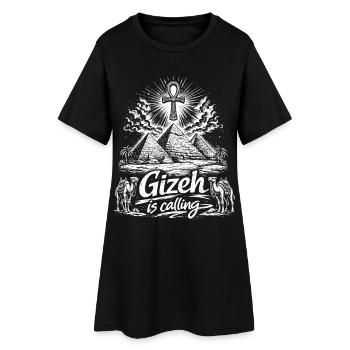 Giza is calling Egypt Pyramids Trip - Women’s T-Shirt Dress - black - Front