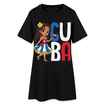 Cuba Pride & Home - Design du drapeau de Cuba - Robe T-shirt Femme - noir - Devant