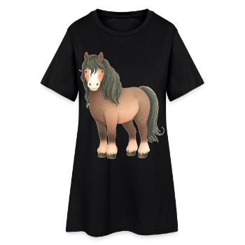 Cheval - Robe T-shirt Femme - noir - Devant