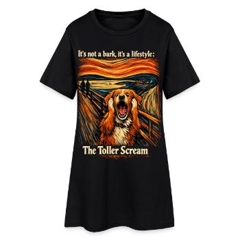 Great Scream: Nova Scotia Duck Tolling Retriever - Women’s T-Shirt Dress - black - Front