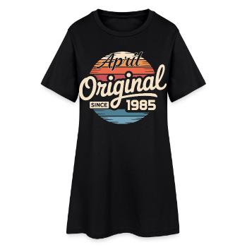 Né en avril 1985 - 41e anniversaire avril 1985 - Robe T-shirt Femme - noir - Devant