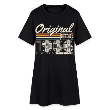 1966 Vintage Vintage Rétro Cadeau d’anniversaire - Robe T-shirt Femme - noir - Devant