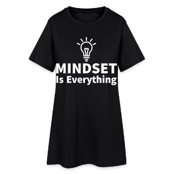 Mindset is everything Glühbirne Motivation Erfolg - Frauen T-Shirt-Kleid - Schwarz - Vorne