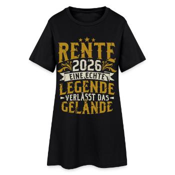 Rente 2026 Renter Ruhestand Geschenk - Frauen T-Shirt-Kleid - Schwarz - Vorne