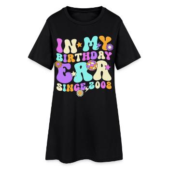 18. Geburtstag 2008 Vintage Retro Geschenk - Frauen T-Shirt-Kleid - Schwarz - Vorne
