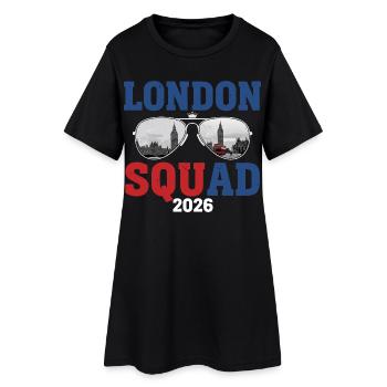 Équipe de Londres 2026 - Robe T-shirt Femme - noir - Devant