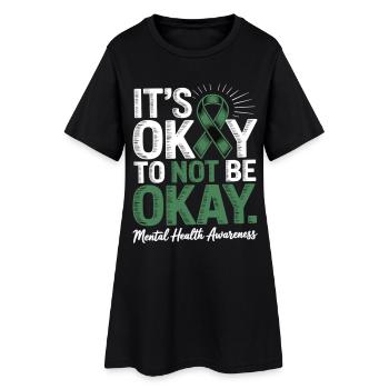 Sensibilisation à la santé mentale – C’est normal, pas acceptable - Robe T-shirt Femme - noir - Devant