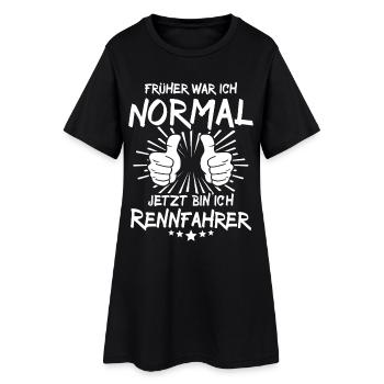 Rennfahrer - Frauen T-Shirt-Kleid - Schwarz - Vorne