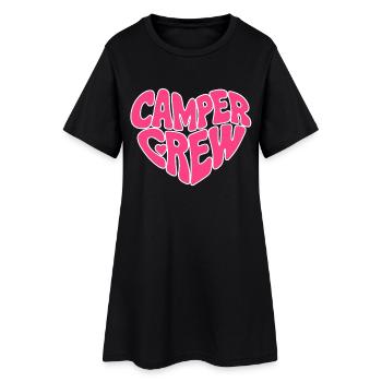 Équipage Camper Cœur Bubbel Rose - Robe T-shirt Femme - noir - Devant