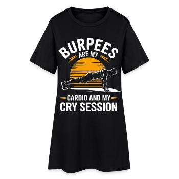 Burpees Instructor Quotes for Gym Workout  - Frauen T-Shirt-Kleid - Schwarz - Vorne