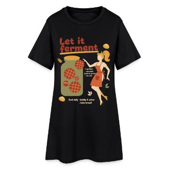 Boulanger au pain au levain : laissez-le fermenter - Robe T-shirt Femme - noir - Devant